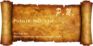 Putnik Márta névjegykártya